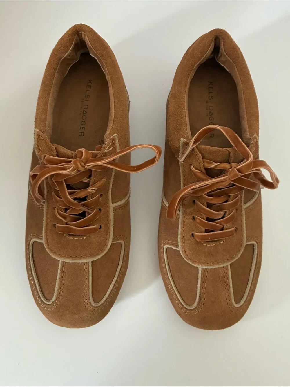 Kelsi Dagger Stover Tan Suede Lace-Up Sneakers Sz. 6.5 NWOT